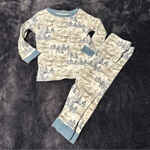 Burt's Bees Baby 2 Piece Pajamas Mountains Size‎ 12 Months Blue Boy